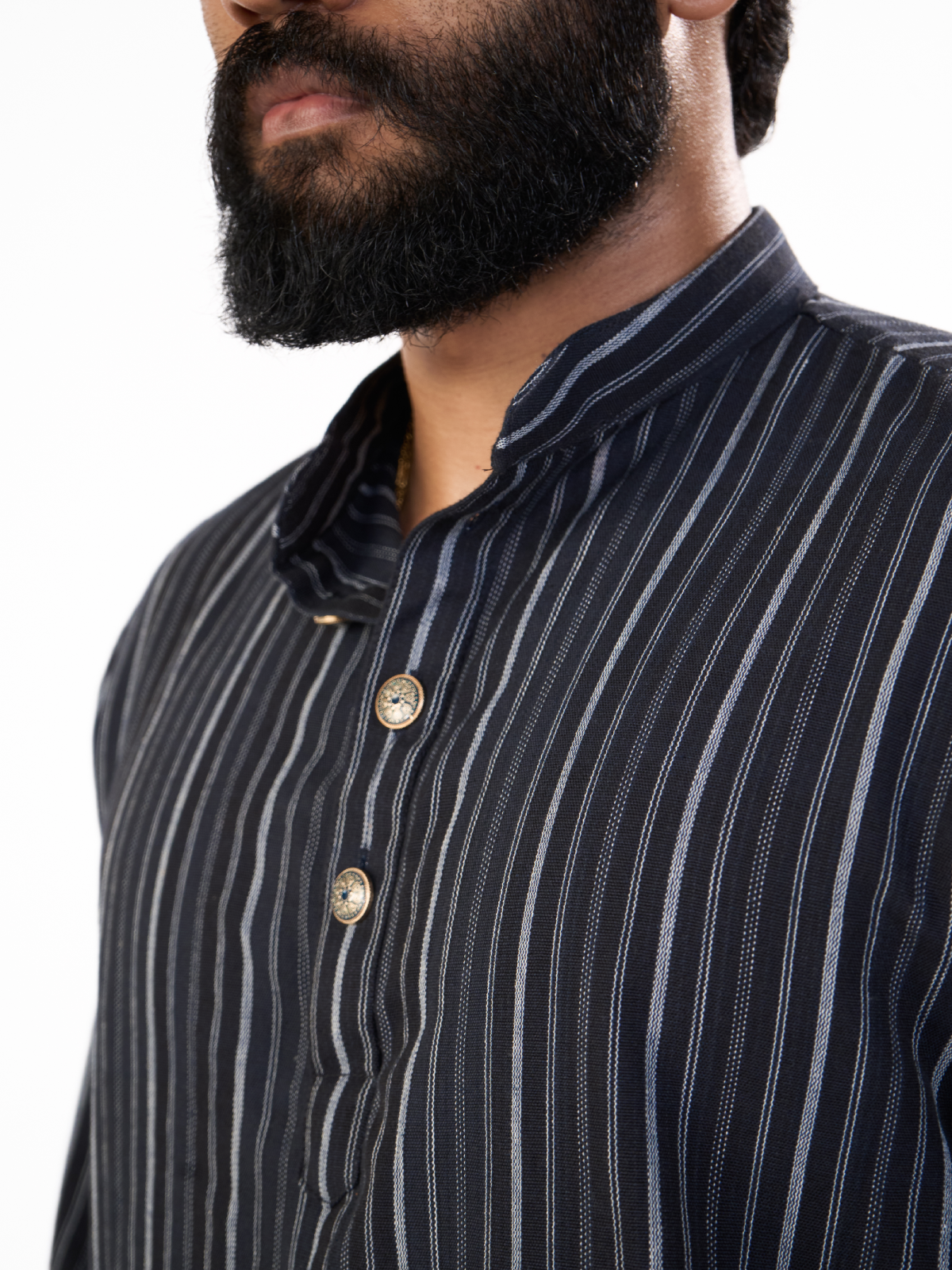 STRIPED ESSENTIALS KURTHA