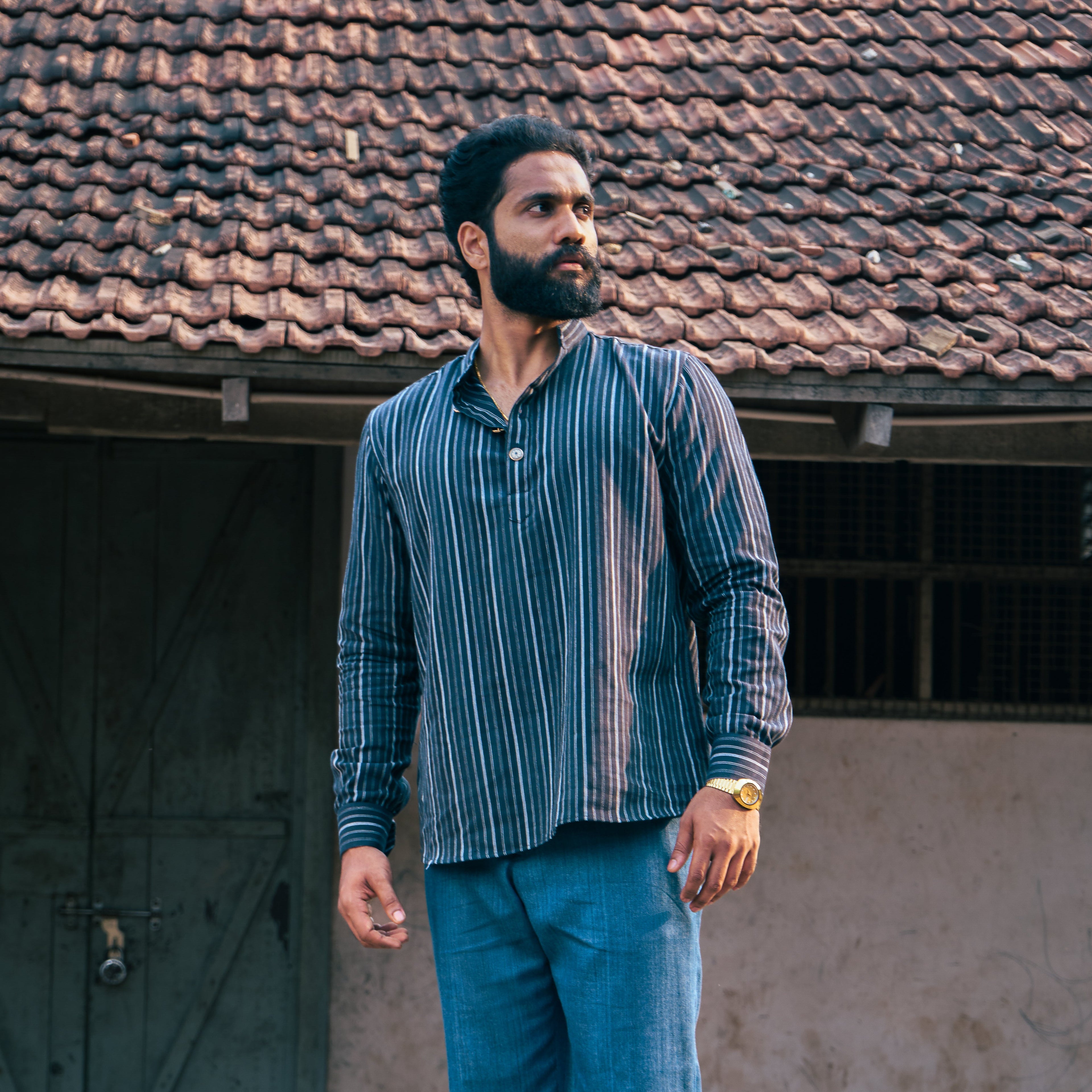 STRIPED KURTHA
